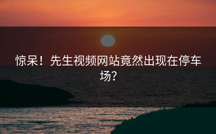 惊呆！先生视频网站竟然出现在停车场？
