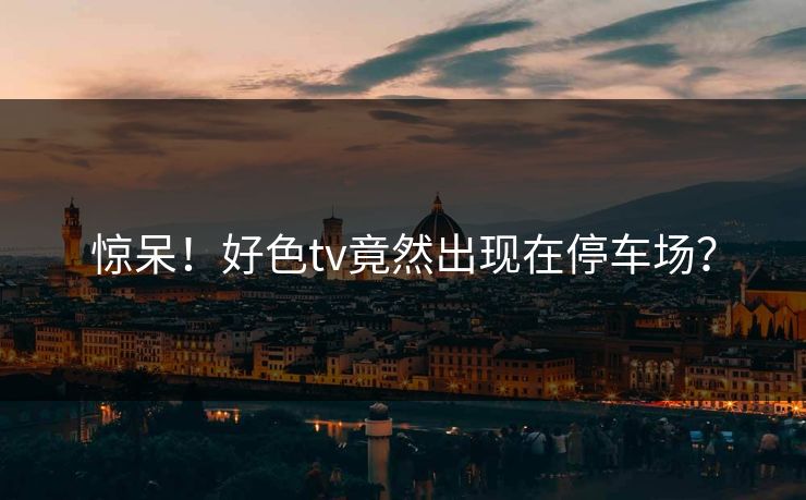 惊呆！好色tv竟然出现在停车场？