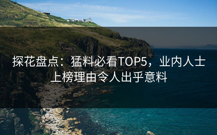 探花盘点：猛料必看TOP5，业内人士上榜理由令人出乎意料